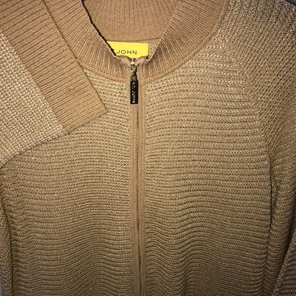 St. John Knit jacket cardigan Golden thread - Picture 3 of 16